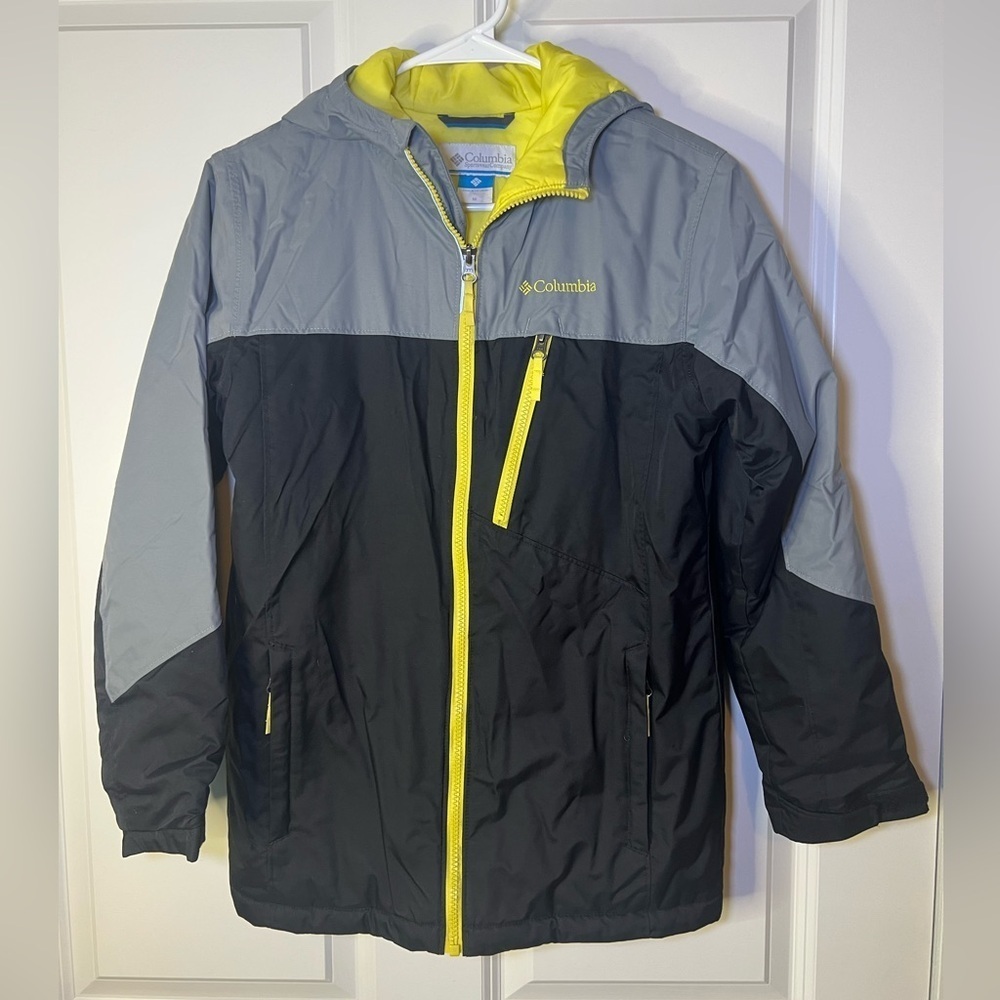 Columbia Kids' Black, Gray, and Yellow Winter Coat